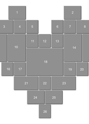 Heart canvas picture print. Choose any 26 pictures, easy great value printed
