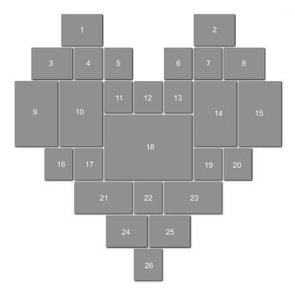 Heart canvas picture print. Choose any 26 pictures, easy great value printed