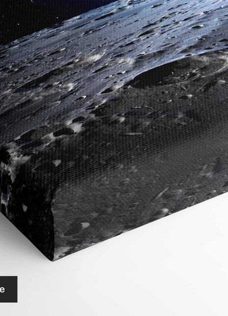 Earth and the moon Canvas picture print space view
