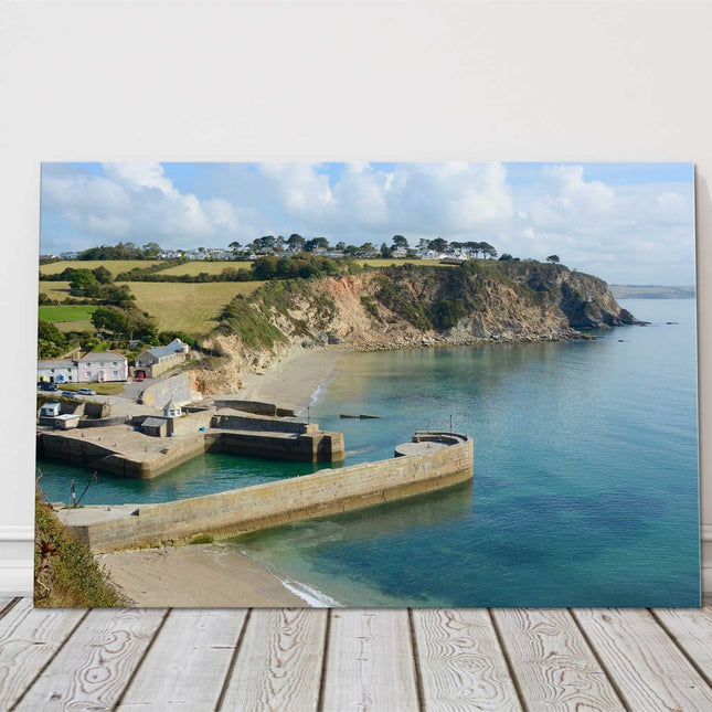 Charlestown Harbour, Cornwall canvas picture print south coast landscape