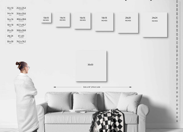Cute tabby kitten painting in a window canvas picture print