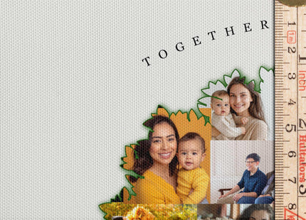 family tree collage canvas picture print Tree shape wall art family gift