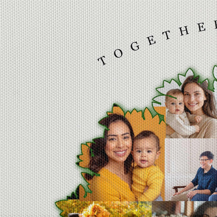 family tree collage canvas picture print Tree shape wall art family gift