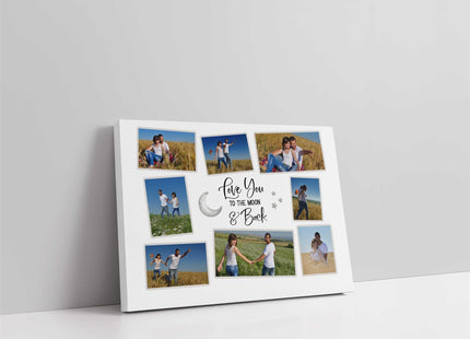 love you to moon and back wall art canvas picture print created with my pictures