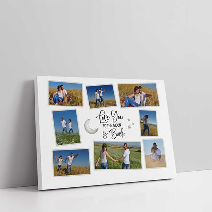 love you to moon and back wall art canvas picture print created with my pictures