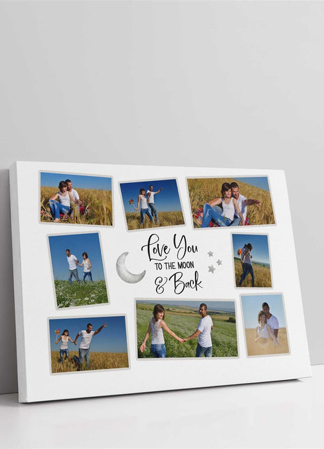 love you to moon and back wall art canvas picture print created with my pictures
