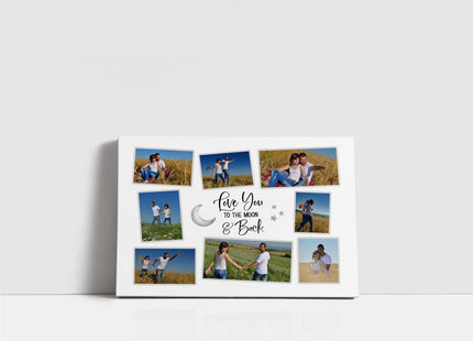 love you to moon and back wall art canvas picture print created with my pictures