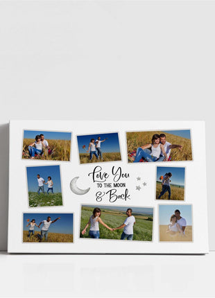 love you to moon and back wall art canvas picture print created with my pictures