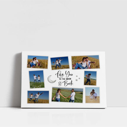 love you to moon and back wall art canvas picture print created with my pictures