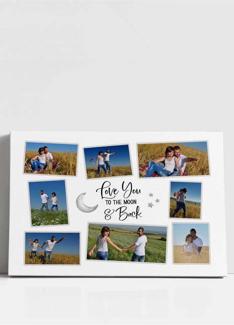 love you to moon and back wall art canvas picture print created with my pictures