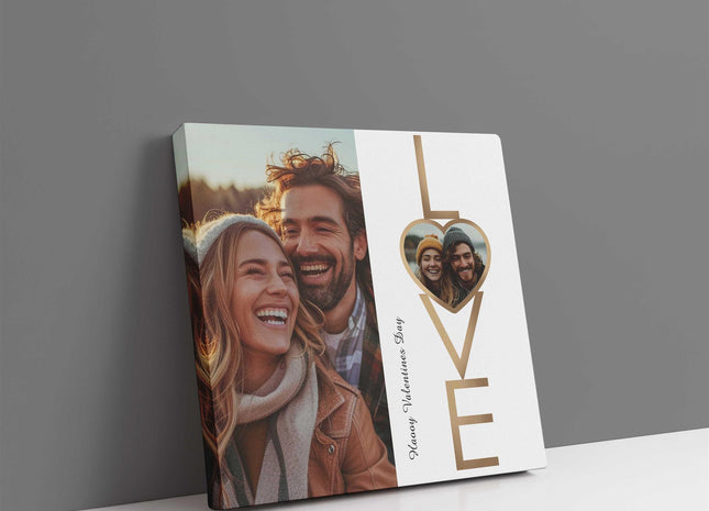 love heart canvas picture wall art custom with my picture
