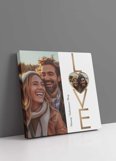 love heart canvas picture wall art custom with my picture
