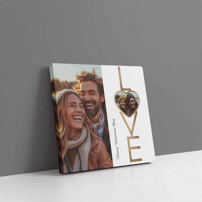 love heart canvas picture wall art custom with my picture