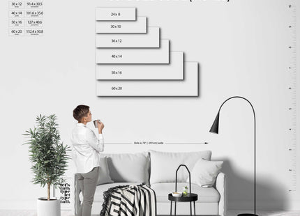 Breaking wave. Beautiful blue of the sea. Panoramic, canvas picture print.