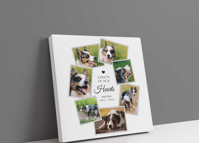 Pet memories, dog or cat memorial canvas picture print