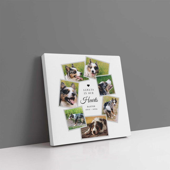 Pet memories, dog or cat memorial canvas picture print