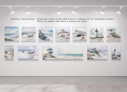 coastal art work portrait canvas picture print beach path painting set available