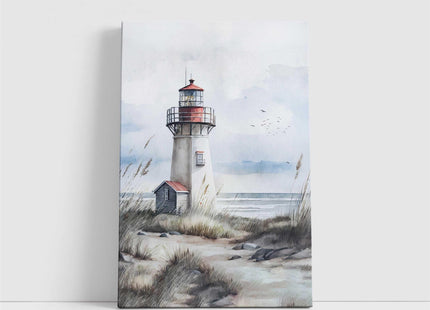 coastal art work portrait canvas picture print lighthouse painting set available