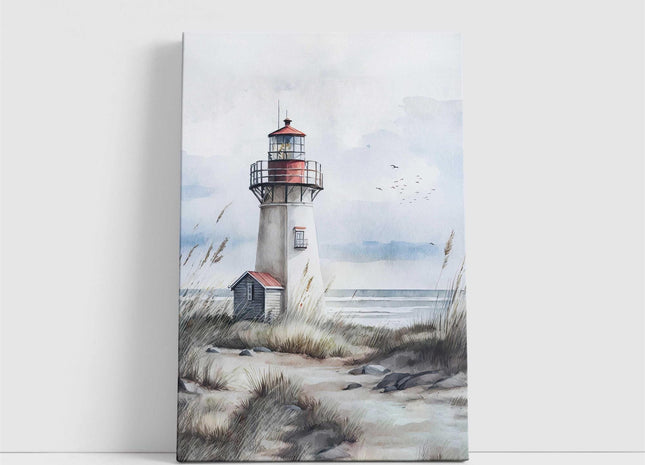 coastal art work portrait canvas picture print lighthouse painting set available