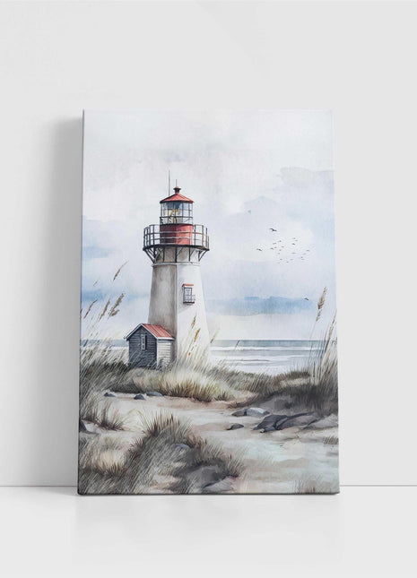 coastal art work portrait canvas picture print lighthouse painting set available