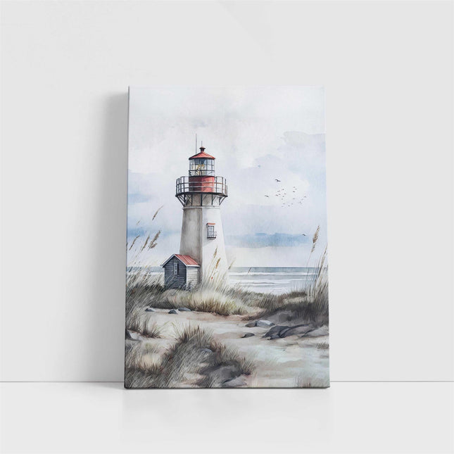 coastal art work portrait canvas picture print lighthouse painting set available