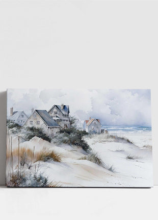 coastal art landscape canvas picture print beach houses painting set available
