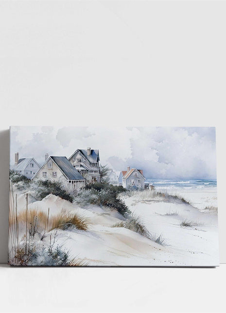 coastal art landscape canvas picture print beach houses painting set available