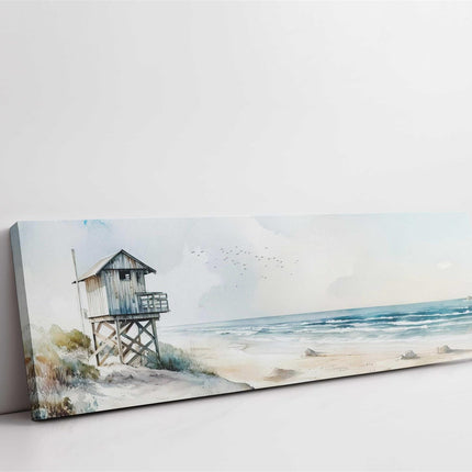 coastal art panoramic canvas picture print beach painting set available