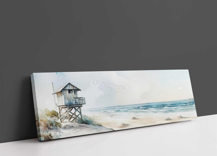 coastal art panoramic canvas picture print beach painting set available
