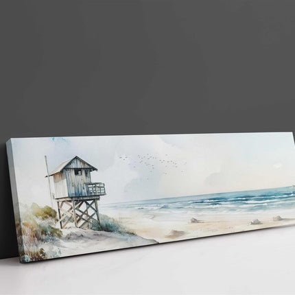 coastal art panoramic canvas picture print beach painting set available