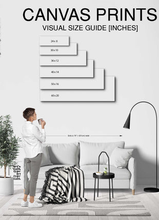 Funny animals, funny faces. Panoramic canvas picture print. Black and white.