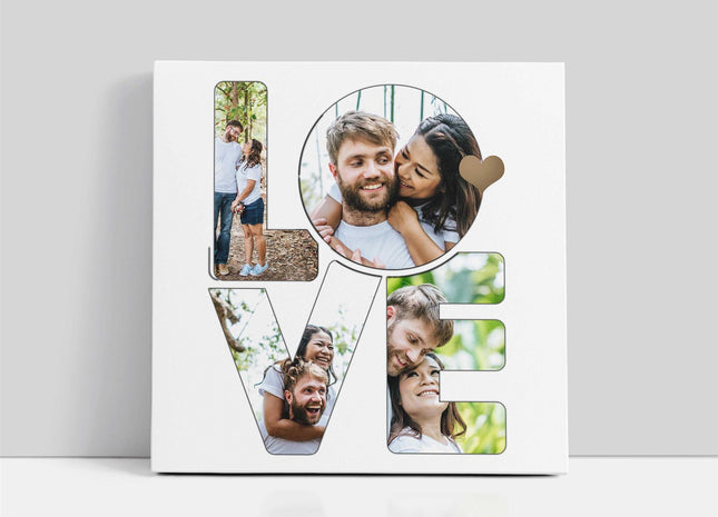 LOVE created using your pictures canvas picture print