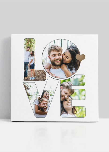 LOVE created using your pictures canvas picture print
