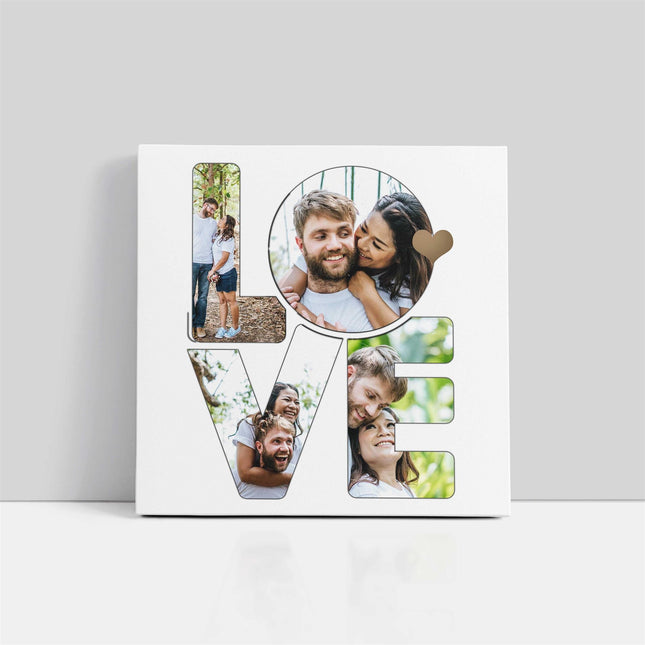 LOVE created using your pictures canvas picture print