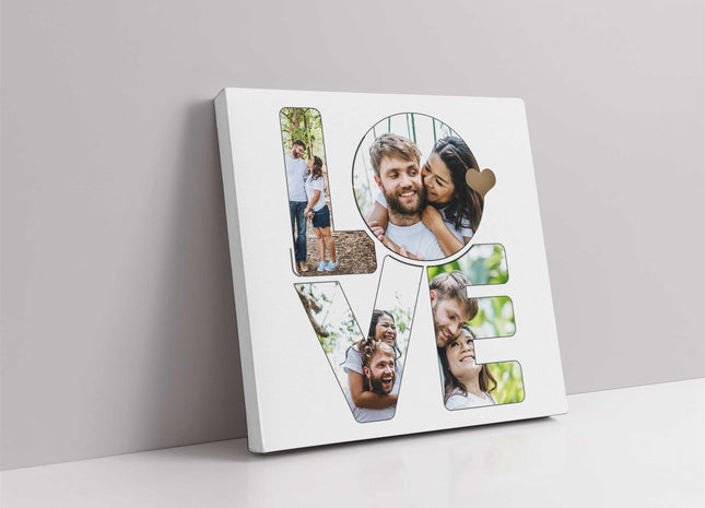 LOVE created using your pictures canvas picture print