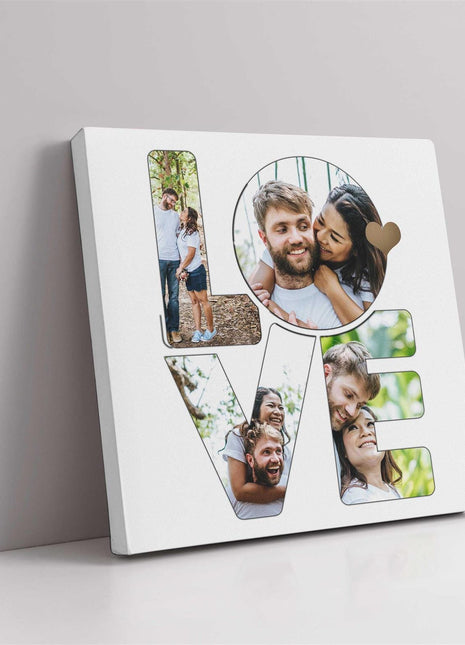 LOVE created using your pictures canvas picture print