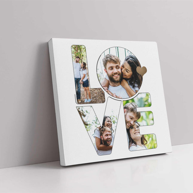 LOVE created using your pictures canvas picture print