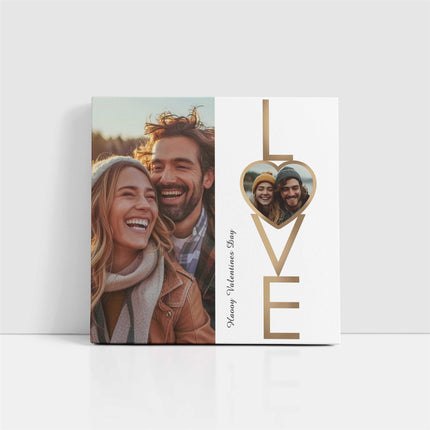 love heart canvas picture wall art custom with my picture