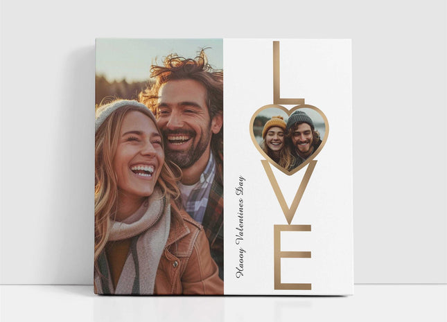 love heart canvas picture wall art custom with my picture