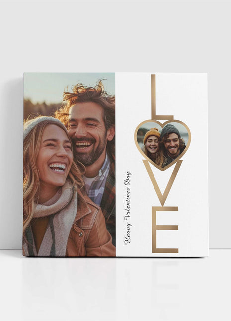 love heart canvas picture wall art custom with my picture