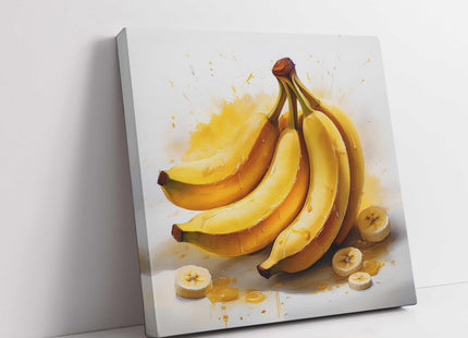 Food and drink square canvas picture. Fresh Bananas. A choice of sizes available. Unique Wall Art