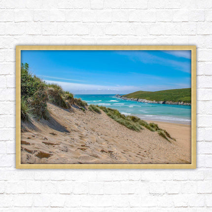 Crantock Beach Seascape framed print choice of frame colour and sizes