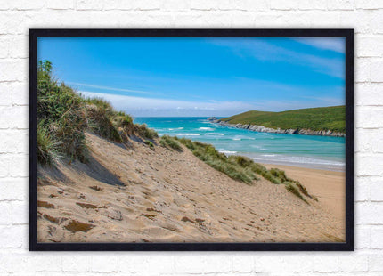 Crantock Beach Seascape framed print choice of frame colour and sizes