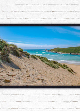 Crantock Beach Seascape framed print choice of frame colour and sizes