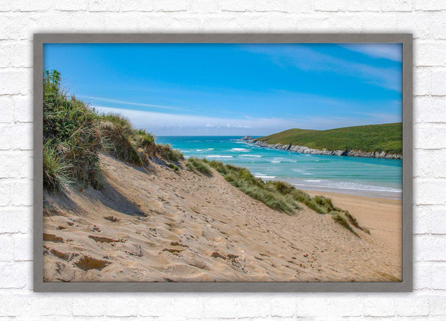 Crantock Beach Seascape framed print choice of frame colour and sizes