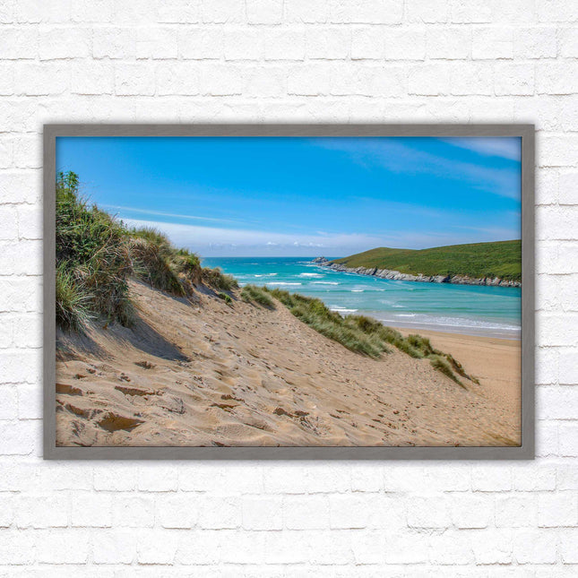 Crantock Beach Seascape framed print choice of frame colour and sizes