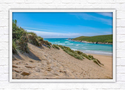Crantock Beach Seascape framed print choice of frame colour and sizes