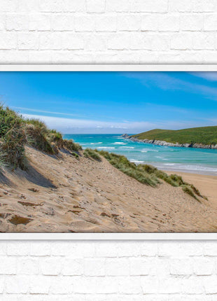 Crantock Beach Seascape framed print choice of frame colour and sizes
