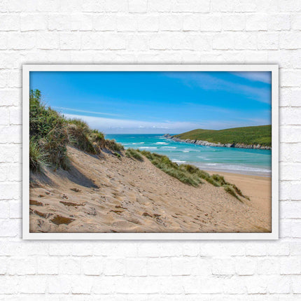 Crantock Beach Seascape framed print choice of frame colour and sizes