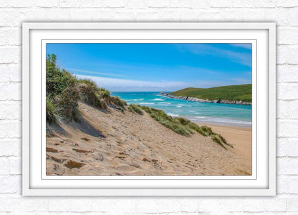 Crantock Beach Seascape framed print choice of frame colour and sizes